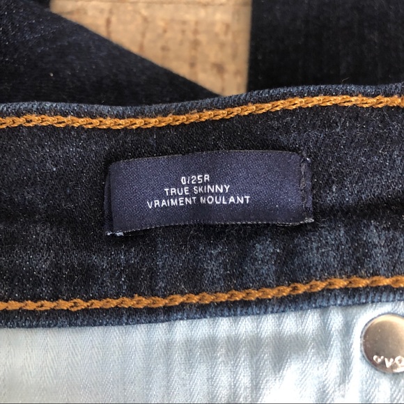 💥SALE! Gap Sky High True Skinny Jeans, sz0/25R - Picture 3 of 5